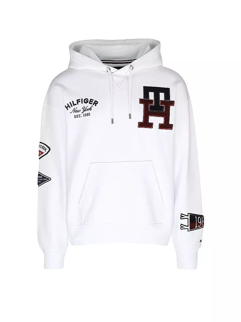 TOMMY HILFIGER Kapuzenswetaer Hoodie weiss
